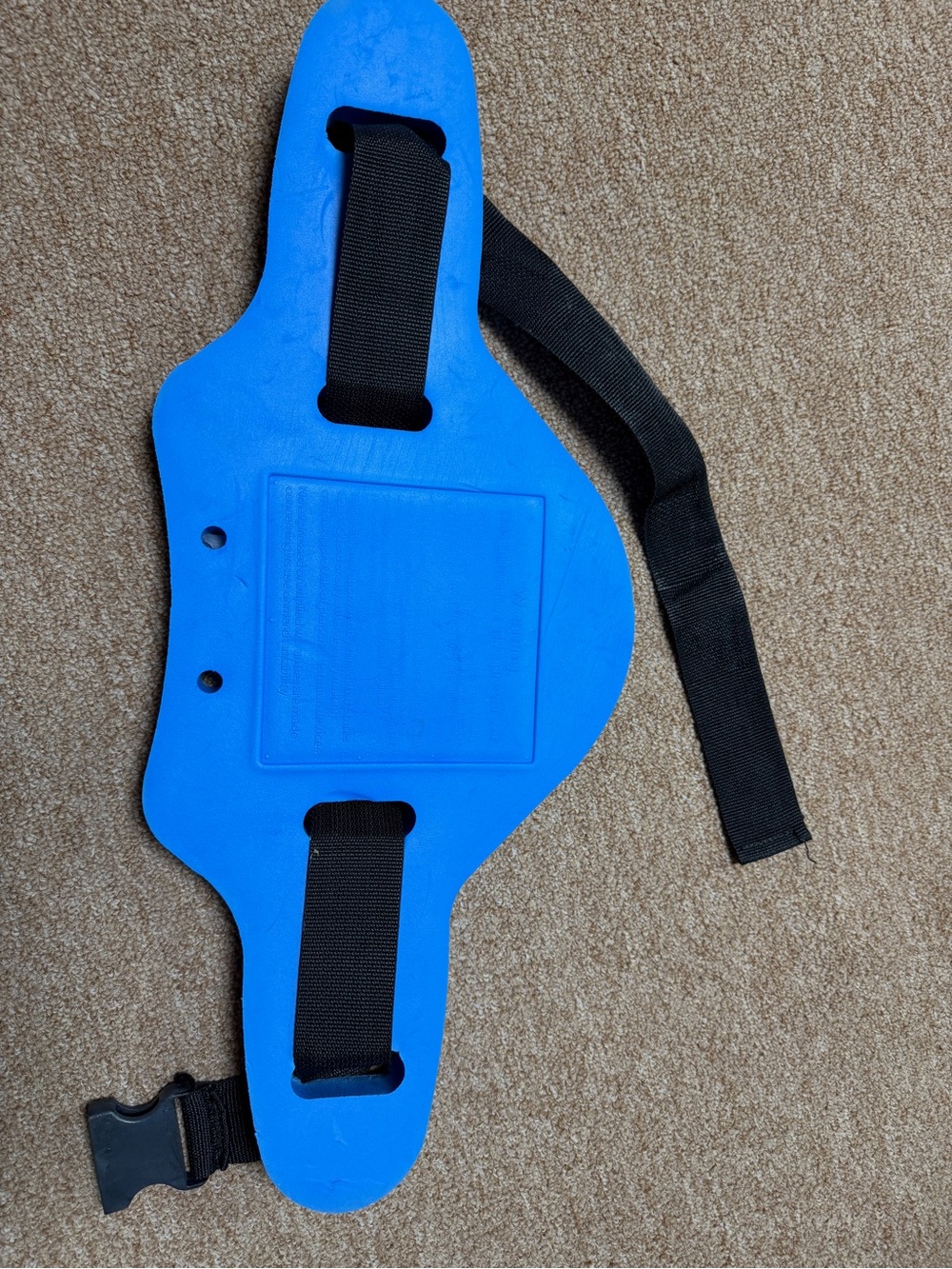 Bright Blue Swim Training Belt with Black Adjustable Straps Aquajogger